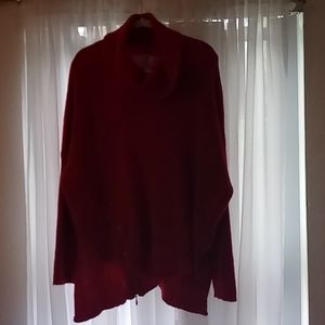 Beautiful red cowled neck sweater
